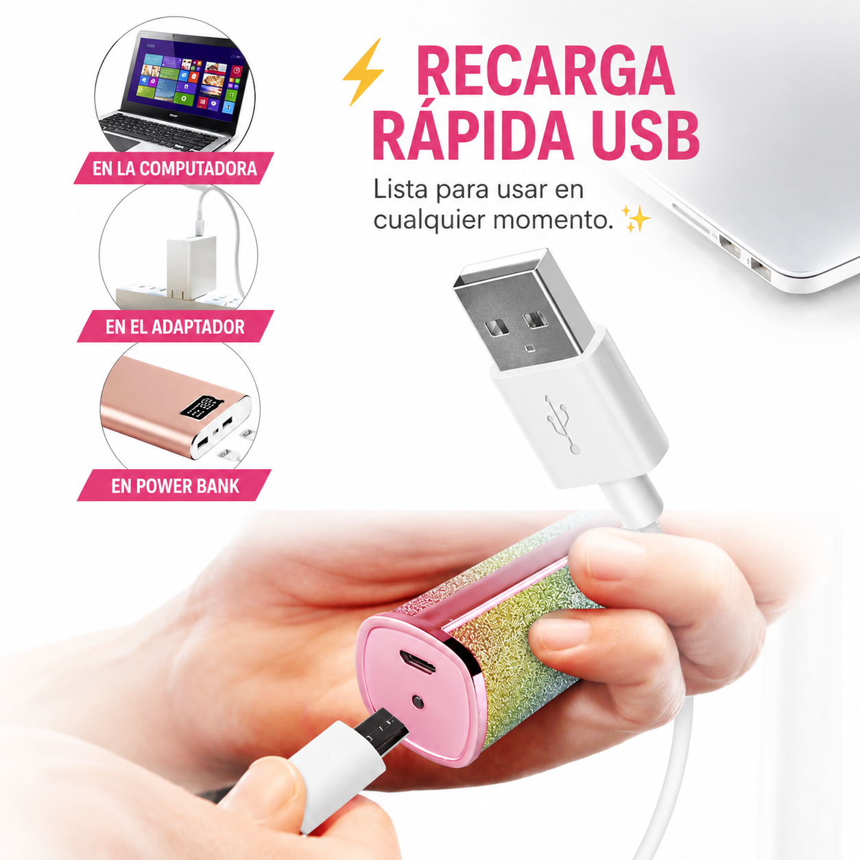 Depiladora facial 2 en 1 | Efecto purpurina